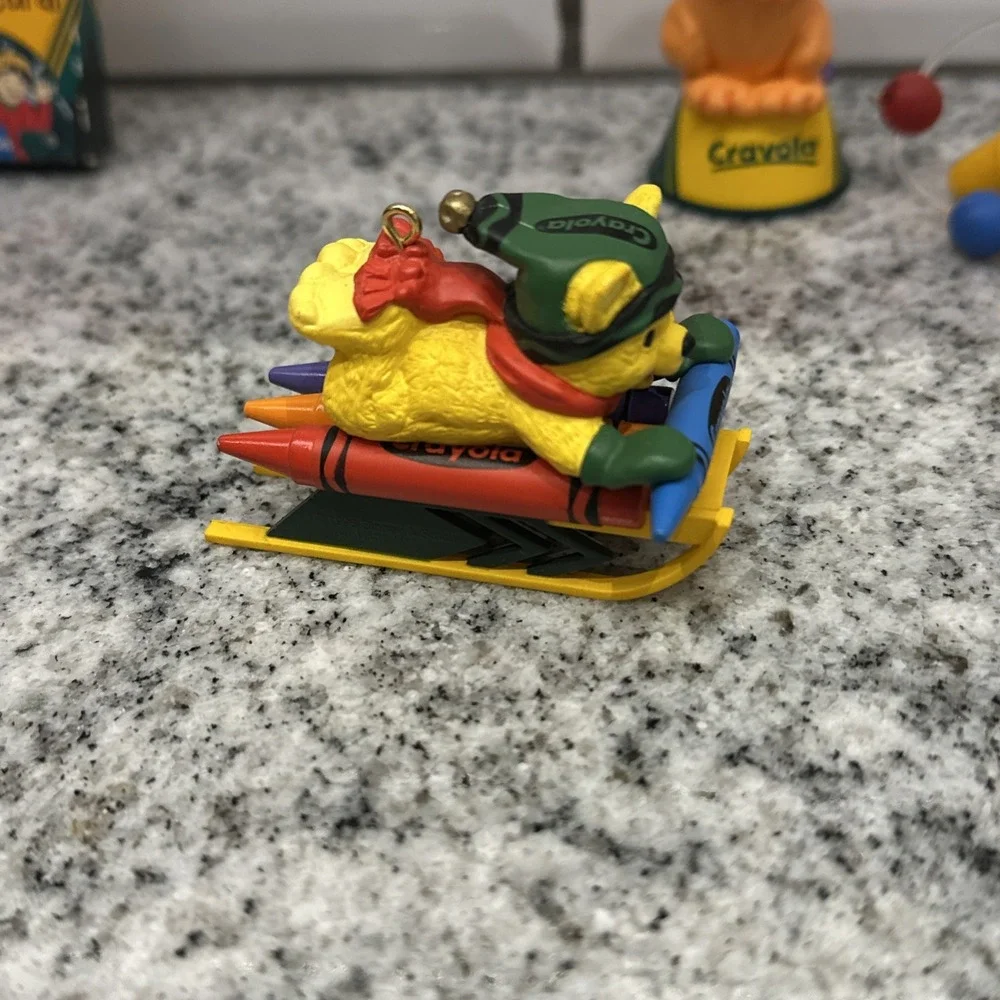 Hallmark Crayola Crayon Series Christmas Collectible Keepsake Ornaments Bundle 4